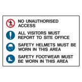 No Unauthorised Access All Visitors Must Report To Site Office