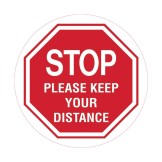 Floor & Carpet Marking Sign - Stop Please Keep Your Distance