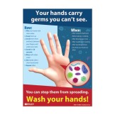How And When To Wash Your Hands Informational Poster - A2