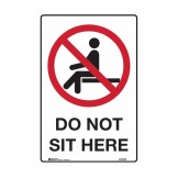 Prohibition Sign - Do Not Sit Here