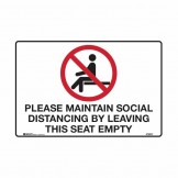 Prohibition Sign - Please Maintain Social Distancing..