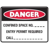 Confined Space No Entry Permit Required, Call