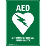 AED Defibrillator Sign Polypropylene 450 x 600
