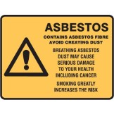 Contains Asbestos Fibre Avoid Creating Dust Breathing Asbestos Dust May Cause Serious Damage