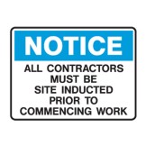 All Contractors Must Be Site Inducted Prior To