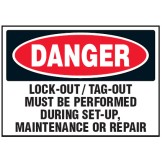 Arc Flash & Lockout Labels - Lock-Out/Tag-Out Must Be Performed