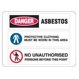 Asbestos / Protective Clothing / No Unauthorised Persons