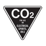 Fire Equipment Triangle Signs - CO2