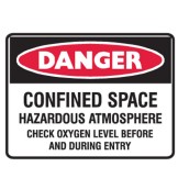 Confined Space Hazardous Atmosphere Check Oxygen Level Before And During Entry