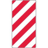Fire Equipment Signs - Red & White Diagonal Stripe