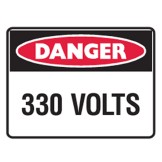 Danger 330 Volts Labels 125x90 SAV Pk5