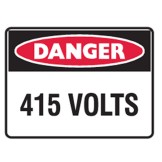 Danger 415 Volts Labels 125x90 SAV Pk5