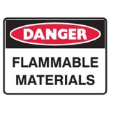Danger Flammable Materials Labels 125x90 SAV Pk5