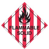 Flammable Solid 4 - 100 x 100mm Paper Roll 1000