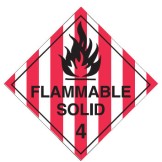 Flammable Solid 4 - 100 x 100mm Paper Roll 1000