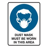 Dust Mask Must Be Worn In This Area Labels 90x125 SAV Pk5