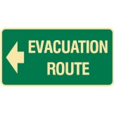 Exit & Evacuation Signs - Evacuation Route Arrow Left