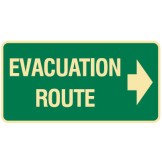 Exit & Evacuation Signs - Evacuation Route Arrow Right