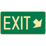 Exit & Evacuation Signs - Exit Arrow Diagonal Right