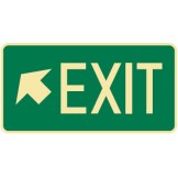 Exit & Evacuation Signs - Exit Arrow Up Diagonal Left