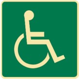 Exit & Evacuation Signs - Wheel Chair Symbol