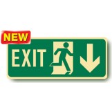 Exit Sign - Exit Man Running Arrow Down