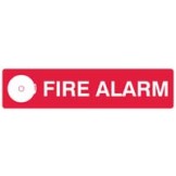 Fire Alarm 125 x 400mm Luminous Self Stick