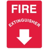 Fire Equipment Signs - Fire Extinguisher Arrow Down