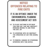 Fire Equipment Signs - Offences Relating To Fire Exits..
