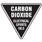 Fire Equipment Triangle Signs - Carbon Dioxide