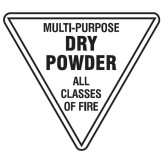 Fire Equipment Triangle Signs - Multi-Purpose Dry Powder