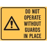 Do Not Operate Without Guards In Place Labels 90x125 SAV Pk5