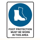 Foot Protection Must Be Worn in This Area Labels 55x90 SAV Pk5