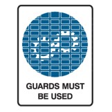 Guards Must Be Used Labels 90x125 SAV Pk5
