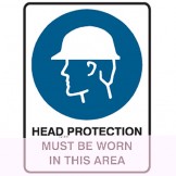 Head Protection Must Be Worn In This Area - Ultra Tuff Signs