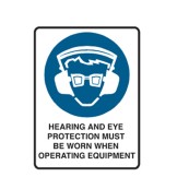 Hearing And Eye Protection Must Be Worn When Operating Equipment