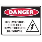High Voltage Turn Off Power Before Servicing