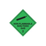 Dangerous Goods Labels & Placards - Non Flamable Non Toxic (Black & Green)