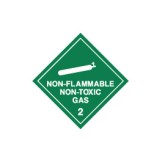 Dangerous Goods Labels & Placards - Non Flamable Non Toxic (White & Green)