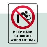 Keep Back Straight When Lifting