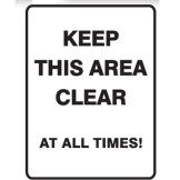 Keep This Area Clear At All Times