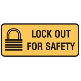 Lockout Signs - Lock Out For Safety W/Picto