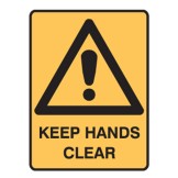 Keep Hands Clear Labels 90x125 SAV Pk5