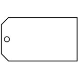 Material Control Tags - Blank White 76 x 146mm Pk25