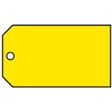Material Control Tags - Blank Yellow 76 x 146mm Pk25
