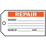 Material Control Tags - Repairs 76 x 146mm Pk25