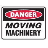 Danger Moving Machinery Labels 90x125 SAV Pk5