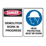 Multiple Demolition Work In Progress/Head Protection Must Be Worn