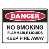 No Smoking Flammable Liquids Keep Fire Away