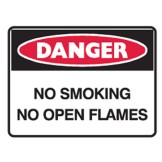 Danger No Smoking No Open Flames Labels 125x90 SAV Pk5